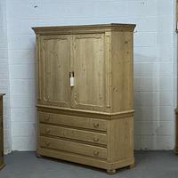 Large Old Dutch Pine Linen Press with Drawers (2 of 10) Large Old Dutch Pine Linen Press with Drawers (2 of 10)