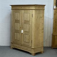 Antique Double Pine Wardrobe with Bottom Drawers 'Dismantles' (3 of 8) Antique Double Pine Wardrobe with Bottom Drawers 'Dismantles' (3 of 8)