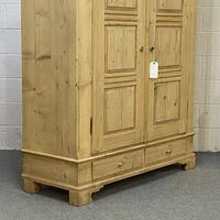 Antique Double Pine Wardrobe with Bottom Drawers 'Dismantles' (6 of 8) Antique Double Pine Wardrobe with Bottom Drawers 'Dismantles' (6 of 8)