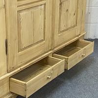 Antique Double Pine Wardrobe with Bottom Drawers 'Dismantles' (7 of 8) Antique Double Pine Wardrobe with Bottom Drawers 'Dismantles' (7 of 8)