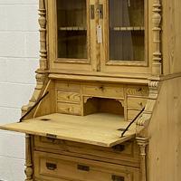 Large Partly Glazed Antique Pine Secretaire (5 of 11) Large Partly Glazed Antique Pine Secretaire (5 of 11)