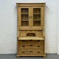 Large Partly Glazed Antique Pine Secretaire (2 of 11) Large Partly Glazed Antique Pine Secretaire (2 of 11)