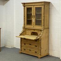 Large Partly Glazed Antique Pine Secretaire (3 of 11) Large Partly Glazed Antique Pine Secretaire (3 of 11)