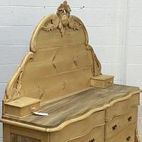 "His N Hers" Antique Victorian Pine Serpentine Chest of Drawers with Large Gallery Back Stand (2 of 7) "His N Hers" Antique Victorian Pine Serpentine Chest of Drawers with Large Gallery Back Stand (2 of 7)