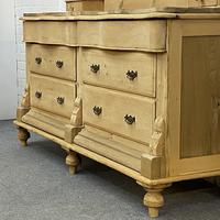 "His N Hers" Antique Victorian Pine Serpentine Chest of Drawers with Large Gallery Back Stand (3 of 7) "His N Hers" Antique Victorian Pine Serpentine Chest of Drawers with Large Gallery Back Stand (3 of 7)