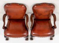 Good Pair of Leather Queen Anne Style Library Chairs (7 of 8) Good Pair of Leather Queen Anne Style Library Chairs (7 of 8)