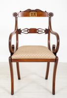 Set of 8 Regency Style Rosewood Brass Inlaid Dining Chairs c.1920 (9 of 16) Set of 8 Regency Style Rosewood Brass Inlaid Dining Chairs c.1920 (9 of 16)