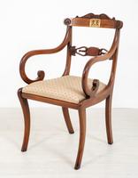 Set of 8 Regency Style Rosewood Brass Inlaid Dining Chairs c.1920 (12 of 16) Set of 8 Regency Style Rosewood Brass Inlaid Dining Chairs c.1920 (12 of 16)