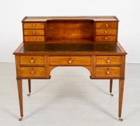 Satinwood Sheraton Design Carlton House Type Desk (3 of 15) Satinwood Sheraton Design Carlton House Type Desk (3 of 15)