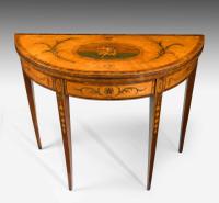 George III Period Satinwood Demilune Card Table (2 of 10) George III Period Satinwood Demilune Card Table (2 of 10)