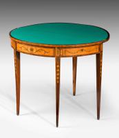 George III Period Satinwood Demilune Card Table (8 of 10) George III Period Satinwood Demilune Card Table (8 of 10)