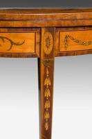 George III Period Satinwood Demilune Card Table (9 of 10) George III Period Satinwood Demilune Card Table (9 of 10)