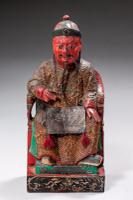 Pair of Polychrome 18th Century Seated Chinese Figures (4 of 4) Pair of Polychrome 18th Century Seated Chinese Figures (4 of 4)