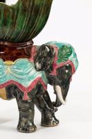 Late 19th Century Majolica Pottery Elephant Caparisoned with a Jardinière (5 of 8) Late 19th Century Majolica Pottery Elephant Caparisoned with a Jardinière (5 of 8)