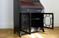 Late Victorian Ebonised Chippendale Revival Bookcase Bureau (5 of 14) Late Victorian Ebonised Chippendale Revival Bookcase Bureau (5 of 14)