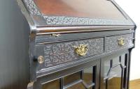 Late Victorian Ebonised Chippendale Revival Bookcase Bureau (6 of 14) Late Victorian Ebonised Chippendale Revival Bookcase Bureau (6 of 14)