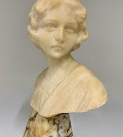 Antique Alabaster Bust Young Woman c.1910 (6 of 7) Antique Alabaster Bust Young Woman c.1910 (6 of 7)