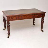Large Antique William IV Mahogany Leather Top Writing Table / Desk (8 of 11) Large Antique William IV Mahogany Leather Top Writing Table / Desk (8 of 11)