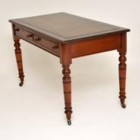 Antique Mahogany Leather Top Writing Desk (7 of 10) Antique Mahogany Leather Top Writing Desk (7 of 10)
