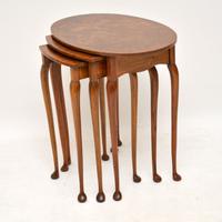 Antique Burr Walnut Oval Nest of Tables (2 of 8) Antique Burr Walnut Oval Nest of Tables (2 of 8)