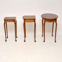 Antique Burr Walnut Oval Nest of Tables (4 of 8) Antique Burr Walnut Oval Nest of Tables (4 of 8)