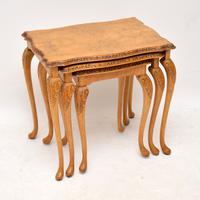 Queen Anne Style Walnut Nest of Tables c.1930 (4 of 8) Queen Anne Style Walnut Nest of Tables c.1930 (4 of 8)