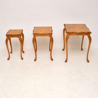 Queen Anne Style Walnut Nest of Tables c.1930 (5 of 8) Queen Anne Style Walnut Nest of Tables c.1930 (5 of 8)