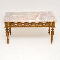 Antique French Giltwood Marble Top Coffee Table (2 of 9) Antique French Giltwood Marble Top Coffee Table (2 of 9)