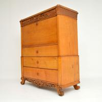 Antique Swedish Carved Oak Secretaire Chest (9 of 12) Antique Swedish Carved Oak Secretaire Chest (9 of 12)