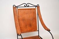 Wrought Iron & Leather Rocking Chair (12 of 12) Wrought Iron & Leather Rocking Chair (12 of 12)