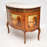 Antique French Painted Marble Top Cabinet (7 of 12) Antique French Painted Marble Top Cabinet (7 of 12)