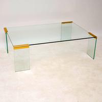 1970s Vintage Italian Glass & Brass Coffee Table by Gallotti & Radice (2 of 12) 1970s Vintage Italian Glass & Brass Coffee Table by Gallotti & Radice (2 of 12)