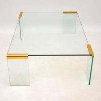 1970s Vintage Italian Glass & Brass Coffee Table by Gallotti & Radice (6 of 12) 1970s Vintage Italian Glass & Brass Coffee Table by Gallotti & Radice (6 of 12)