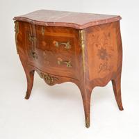 Antique French Inlaid Marquetry Marble Top Bombe Chest (3 of 12) Antique French Inlaid Marquetry Marble Top Bombe Chest (3 of 12)