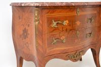 Antique French Inlaid Marquetry Marble Top Bombe Chest (4 of 12) Antique French Inlaid Marquetry Marble Top Bombe Chest (4 of 12)