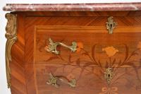 Antique French Inlaid Marquetry Marble Top Bombe Chest (5 of 12) Antique French Inlaid Marquetry Marble Top Bombe Chest (5 of 12)