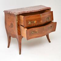 Antique French Inlaid Marquetry Marble Top Bombe Chest (8 of 12) Antique French Inlaid Marquetry Marble Top Bombe Chest (8 of 12)