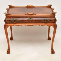 Antique Burr Walnut Tray Top Side Table (2 of 12) Antique Burr Walnut Tray Top Side Table (2 of 12)