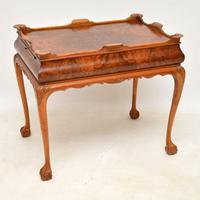 Antique Burr Walnut Tray Top Side Table (8 of 12) Antique Burr Walnut Tray Top Side Table (8 of 12)