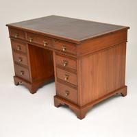 Antique Victorian Walnut Leather Top Desk (9 of 12) Antique Victorian Walnut Leather Top Desk (9 of 12)