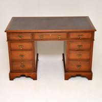 Antique Victorian Walnut Leather Top Desk (2 of 12) Antique Victorian Walnut Leather Top Desk (2 of 12)