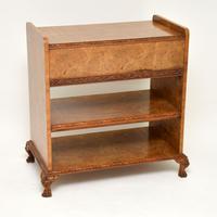 Antique Burr Walnut 3 Tier Buffet Server Table (11 of 12) Antique Burr Walnut 3 Tier Buffet Server Table (11 of 12)