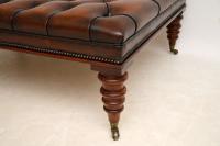 Large Antique Victorian Style Deep Buttoned Leather Stool / Coffee Table (9 of 9) Large Antique Victorian Style Deep Buttoned Leather Stool / Coffee Table (9 of 9)