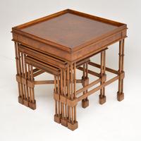 Chippendale Style Burr Walnut Nest of Tables (3 of 10) Chippendale Style Burr Walnut Nest of Tables (3 of 10)