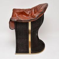 1970s Vintage Leather & Wicker ‘Venus’ Armchair by Pieff (4 of 10) 1970s Vintage Leather & Wicker ‘Venus’ Armchair by Pieff (4 of 10)