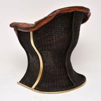 1970s Vintage Leather & Wicker ‘Venus’ Armchair by Pieff (8 of 10) 1970s Vintage Leather & Wicker ‘Venus’ Armchair by Pieff (8 of 10)