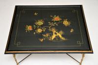 1970s Vintage Decorative Brass & Lacquered Chinoiserie Coffee Table (6 of 11) 1970s Vintage Decorative Brass & Lacquered Chinoiserie Coffee Table (6 of 11)
