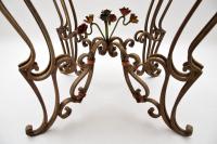 Antique Painted Iron Marble Top Table (10 of 12) Antique Painted Iron Marble Top Table (10 of 12)