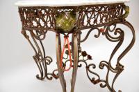 Antique Painted Iron Marble Top Table (6 of 12) Antique Painted Iron Marble Top Table (6 of 12)