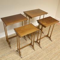 Edwardian Mellow Walnut Nest of Four Antique Tables (3 of 6) Edwardian Mellow Walnut Nest of Four Antique Tables (3 of 6)